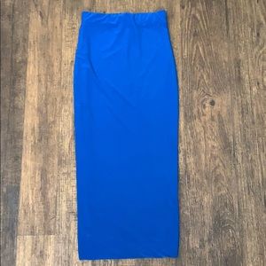 Blue pencil skirt